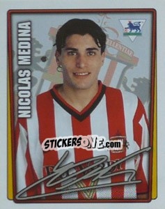 Figurina Nicolas Medina - Premier League Inglese 2001-2002 n. 383 - Merlin