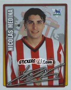 Cromo Nicolas Medina - Premier League Inglese 2001-2002 - Merlin