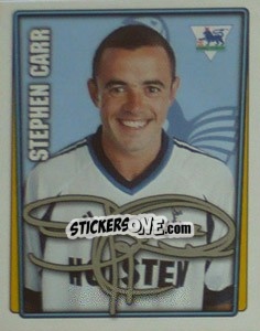 Figurina Stephen Carr - Premier League Inglese 2001-2002 - Merlin