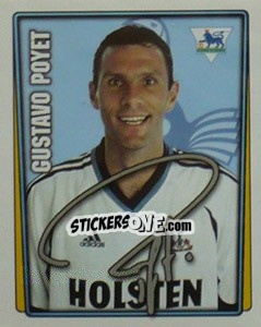 Figurina Gustavo Poyet - Premier League Inglese 2001-2002 - Merlin