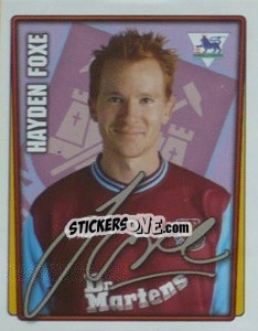 Figurina Hayden Foxe - Premier League Inglese 2001-2002 - Merlin