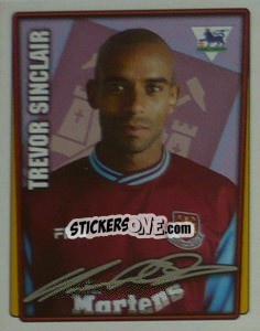 Cromo Trevor Sinclair - Premier League Inglese 2001-2002 - Merlin