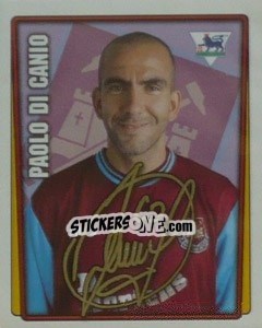 Sticker Paolo Di Canio - Premier League Inglese 2001-2002 - Merlin