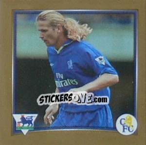 Sticker Emmanuel Petit (Chelsea) - Premier League Inglese 2001-2002 n. W23 - Merlin