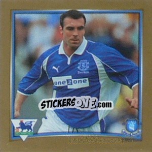 Sticker David Unsworth (Everton) - Premier League Inglese 2001-2002 n. W29 - Merlin