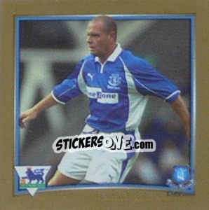 Sticker Paul Gascoigne (Everton) - Premier League Inglese 2001-2002 n. W30 - Merlin