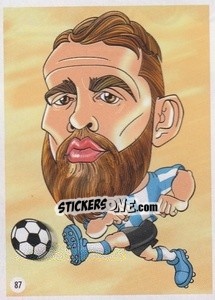Sticker Nicolás Otamendi - Viza MG Zabibuska Rusija 2018 n. 87 - Viza MG
