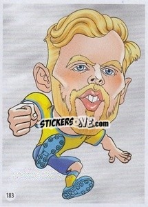 Sticker Sebastian Larsson - Viza MG Zabibuska Rusija 2018 n. 183 - Viza MG