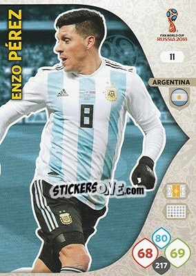 Sticker Enzo Pérez - FIFA World Cup 2018 Russia. Adrenalyn XL - Panini