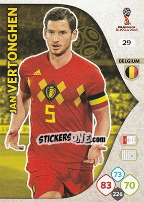 Figurina Jan Vertonghen - FIFA World Cup 2018 Russia. Adrenalyn XL - Panini