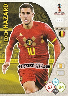 Cromo Eden Hazard - FIFA World Cup 2018 Russia. Adrenalyn XL - Panini