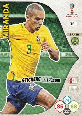 Cromo Miranda - FIFA World Cup 2018 Russia. Adrenalyn XL - Panini