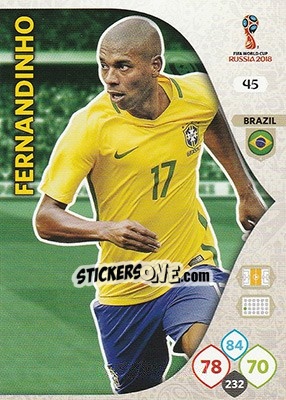 Sticker Fernandinho - FIFA World Cup 2018 Russia. Adrenalyn XL - Panini