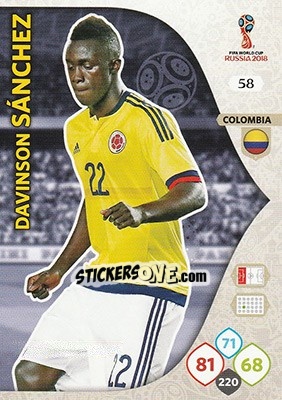 Sticker Davinson Sánchez - FIFA World Cup 2018 Russia. Adrenalyn XL - Panini