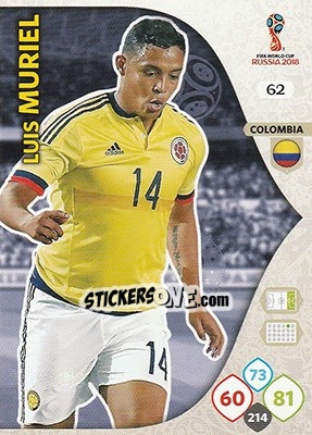 Sticker Luis Muriel - FIFA World Cup 2018 Russia. Adrenalyn XL - Panini