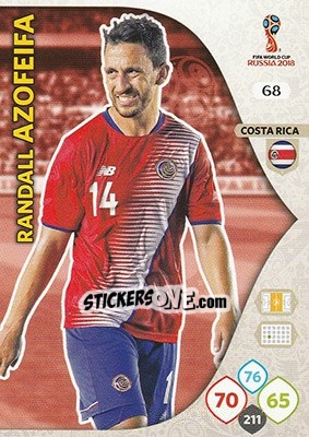 Cromo Randall Azofeifa - FIFA World Cup 2018 Russia. Adrenalyn XL - Panini