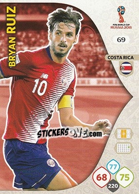 Figurina Bryan Ruiz - FIFA World Cup 2018 Russia. Adrenalyn XL - Panini