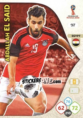 Sticker Abdallah El Said - FIFA World Cup 2018 Russia. Adrenalyn XL - Panini