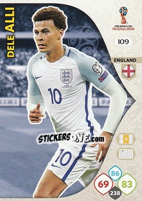 Sticker Dele Alli - FIFA World Cup 2018 Russia. Adrenalyn XL - Panini