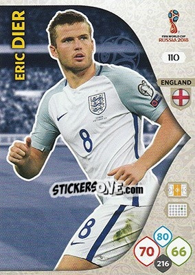 Figurina Eric Dier - FIFA World Cup 2018 Russia. Adrenalyn XL - Panini