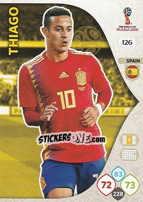 Cromo Thiago Alcántara - FIFA World Cup 2018 Russia. Adrenalyn XL - Panini