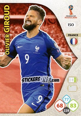 Sticker Olivier Giroud - FIFA World Cup 2018 Russia. Adrenalyn XL - Panini