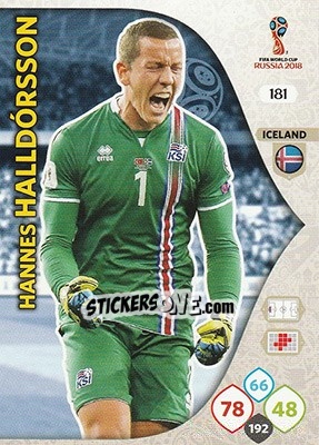 Sticker Hannes Halldórsson - FIFA World Cup 2018 Russia. Adrenalyn XL - Panini