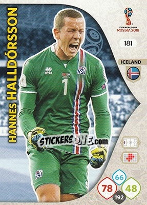 Figurina Hannes Halldórsson - FIFA World Cup 2018 Russia. Adrenalyn XL - Panini