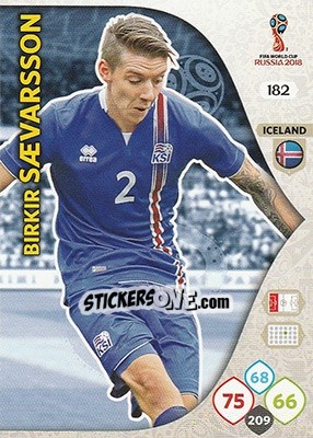 Cromo Birkir Sævarsson - FIFA World Cup 2018 Russia. Adrenalyn XL - Panini