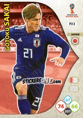 Cromo Gotoku Sakai - FIFA World Cup 2018 Russia. Adrenalyn XL - Panini