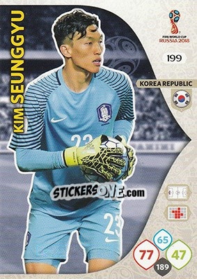 Sticker Kim Seung-gyu - FIFA World Cup 2018 Russia. Adrenalyn XL - Panini