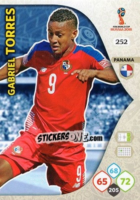 Sticker Gabriel Torres - FIFA World Cup 2018 Russia. Adrenalyn XL - Panini