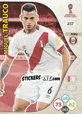 Sticker Miguel Trauco - FIFA World Cup 2018 Russia. Adrenalyn XL - Panini