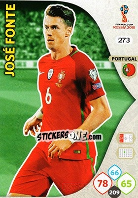 Figurina José Fonte - FIFA World Cup 2018 Russia. Adrenalyn XL - Panini