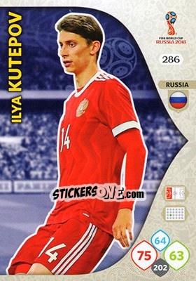Sticker Ilya Kutepov - FIFA World Cup 2018 Russia. Adrenalyn XL - Panini