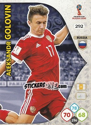 Cromo Aleksandr Golovin - FIFA World Cup 2018 Russia. Adrenalyn XL - Panini
