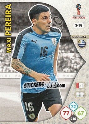 Cromo Maxi Pereira - FIFA World Cup 2018 Russia. Adrenalyn XL - Panini