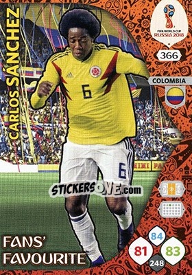 Figurina Carlos Sánchez - FIFA World Cup 2018 Russia. Adrenalyn XL - Panini