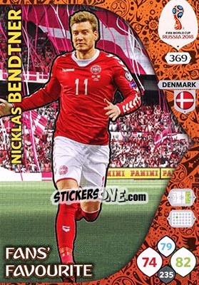 Cromo Nicklas Bendtner - FIFA World Cup 2018 Russia. Adrenalyn XL - Panini