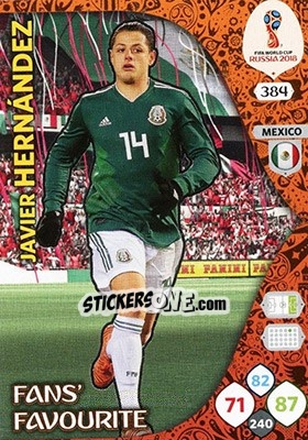 Cromo Javier Hernández - FIFA World Cup 2018 Russia. Adrenalyn XL - Panini