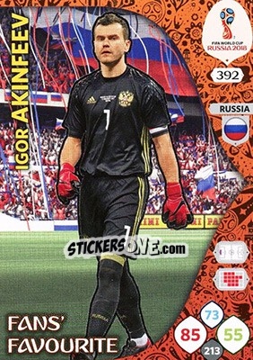 Cromo Igor Akinfeev - FIFA World Cup 2018 Russia. Adrenalyn XL - Panini