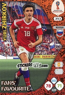 Sticker Yuri Zhirkov - FIFA World Cup 2018 Russia. Adrenalyn XL - Panini