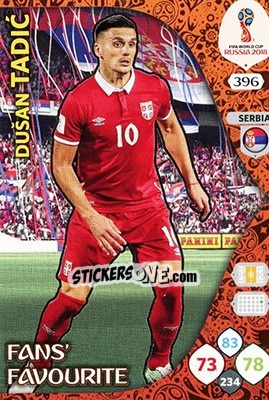 Sticker Dušan Tadic - FIFA World Cup 2018 Russia. Adrenalyn XL - Panini
