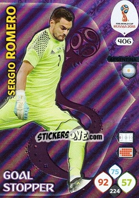 Sticker Sergio Romero - FIFA World Cup 2018 Russia. Adrenalyn XL - Panini