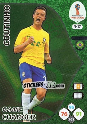 Sticker Philippe Coutinho - FIFA World Cup 2018 Russia. Adrenalyn XL - Panini