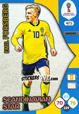 Cromo Emil Forsberg - FIFA World Cup 2018 Russia. Adrenalyn XL - Panini