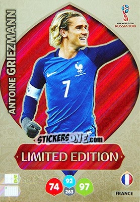 Sticker Antoine Griezmann - FIFA World Cup 2018 Russia. Adrenalyn XL - Panini