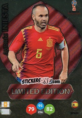 Sticker Andrés Iniesta - FIFA World Cup 2018 Russia. Adrenalyn XL - Panini