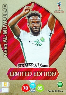Sticker Fahad Al-Muwallad - FIFA World Cup 2018 Russia. Adrenalyn XL - Panini