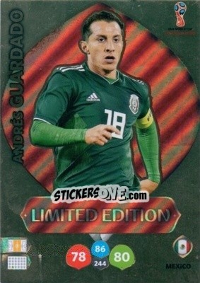 Sticker Andrés Guardado - FIFA World Cup 2018 Russia. Adrenalyn XL - Panini